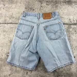 Vintage Levi's 560 Denim Shorts Size 29" USA Made Light Wash